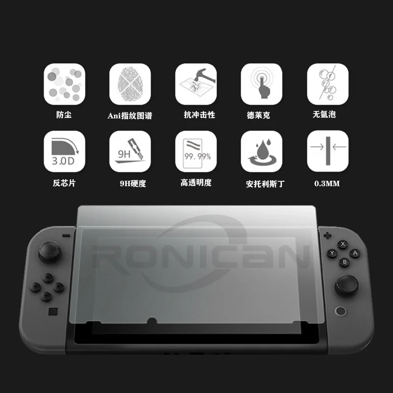 Защитное стекло для экрана Nintendo Switch NS пленка из закаленного стекла твердостью 9H s