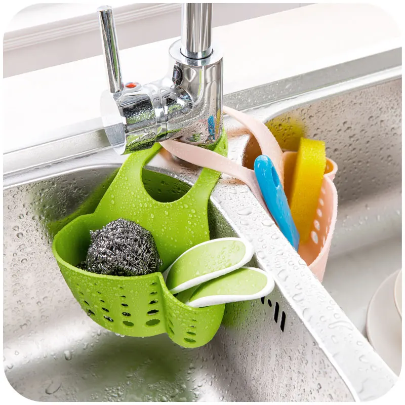 

Kitchen Accessories Sink Drain Storage Rack Cocina Household Sponge Holder Faucet Organizer Basket Gadget Akcesoria Kuchenne