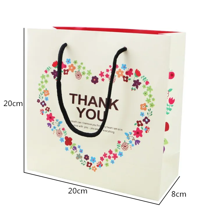 Подарочный пакет с ручкой квадратный бумажный мешок большой вместимости 10