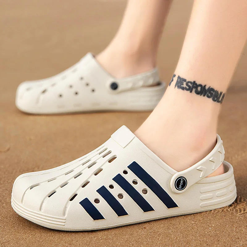 

Summer Classics Men Sandals Waterproof Beach Shoes Lightweight Men Slippers Black Nonslip Outdoor Male Shoes Chanclas De Hombre