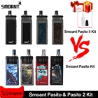 Оригинальный набор Smoant Pasito II 80 Вт с аккумулятором 2500 мА  ч, корпус 6 мл, разъем 510, экран 0,96 дюйма, VS Smonat Pasito kit