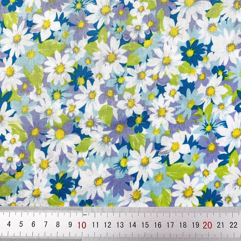

50x145cm Flower Pattern Cotton Soft Fabric For Handmade Sewing Women Dress Pillow Patchwork Material Accessories