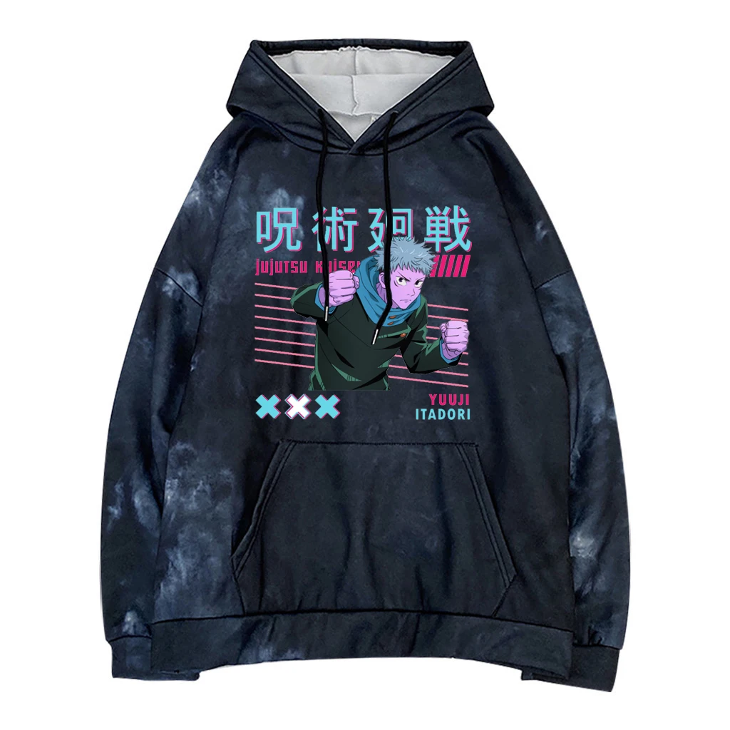 

Повседневные уличные Топы juютсу кайсена, крутые женские/мужские свободные толстовки с капюшоном