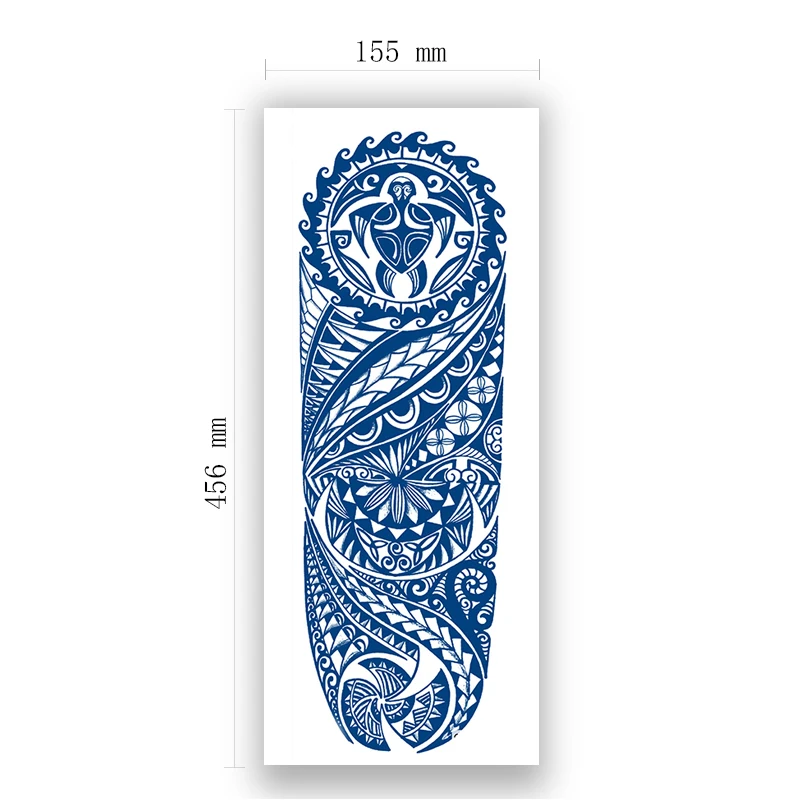 

Large Arm Juice Lasting Ink 10-15day Tattoo Maya Totem Waterproof Temporary Tatto Sticker Body Art Full Fake Tatoo Women Men
