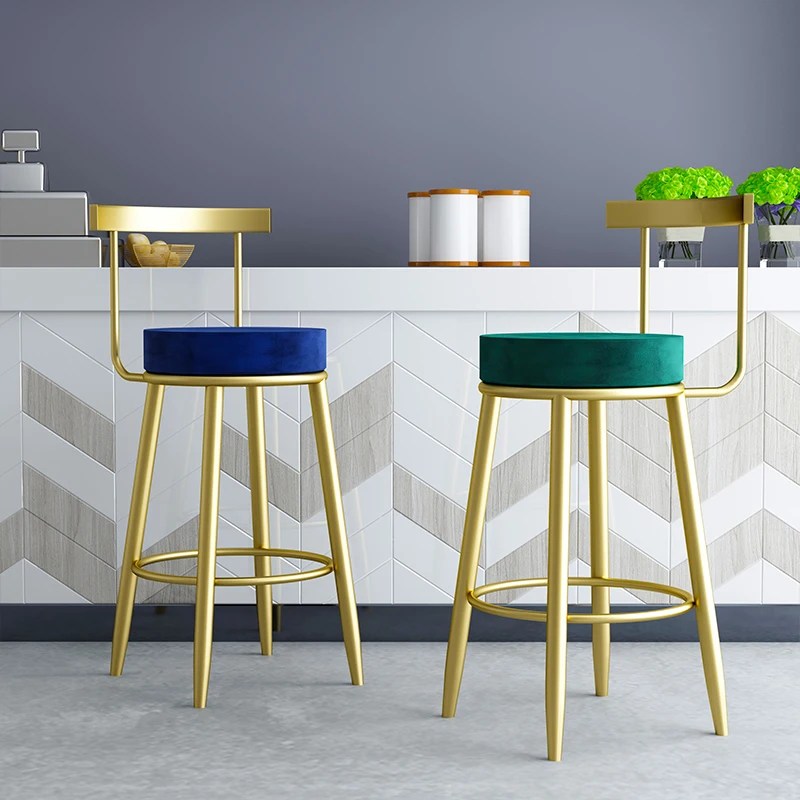 

Современный высокий стул, барный стул, роскошный простой домашний высокий барный стул, спинка кресла для гостиной, офисные стулья EB5BY