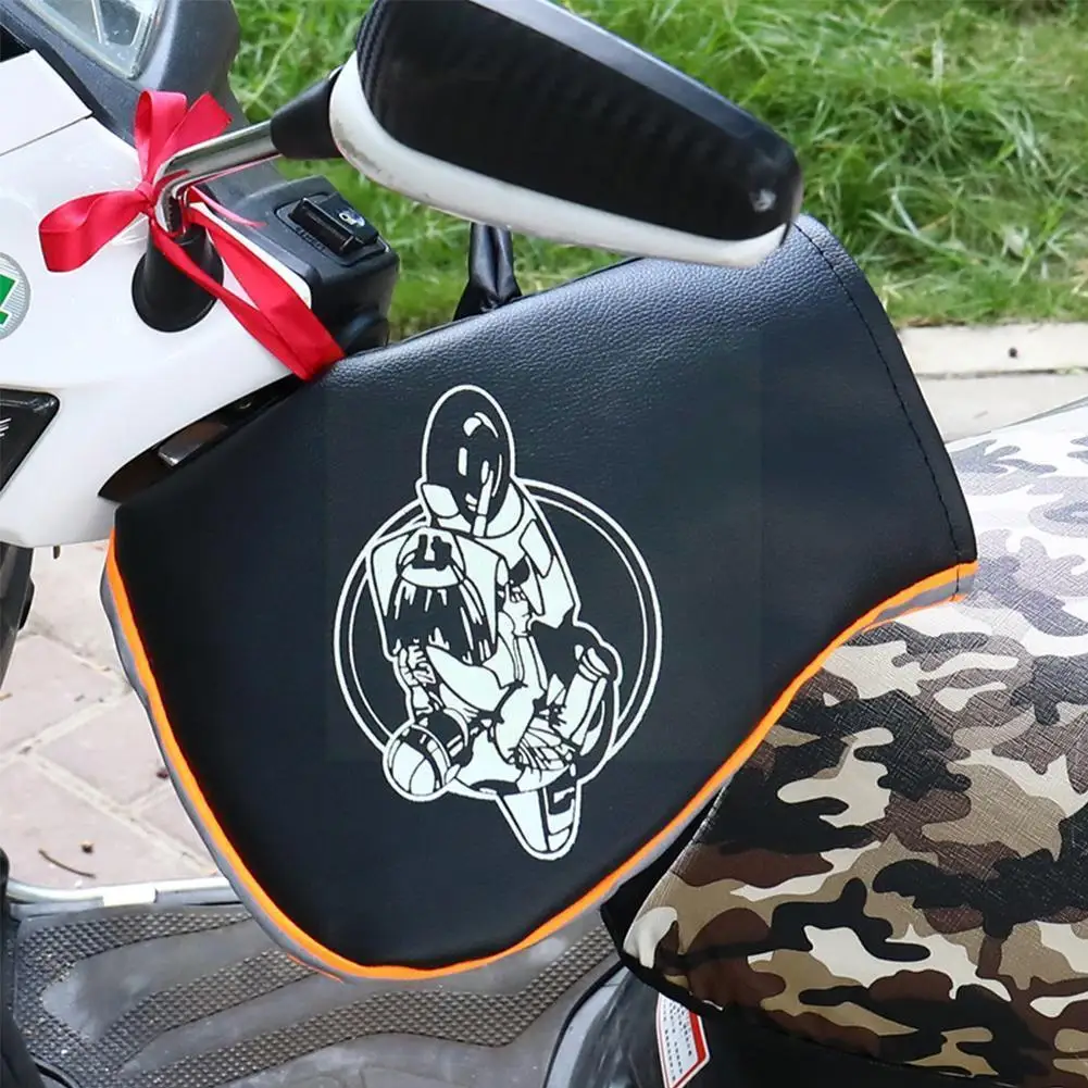 

Motorcycle Handlebar Gloves Waterproof Windproof Leather Winter Warm Gloves For Motorcycle Bike Scooter Accessories M6C6