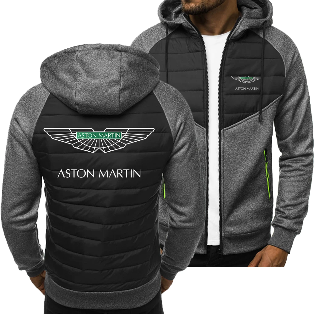 

2021 New Men Aston Martin Logo Hoodies Spring Autumn Jacket Casual Sweatshirt Long Sleeve Zipper Hoody