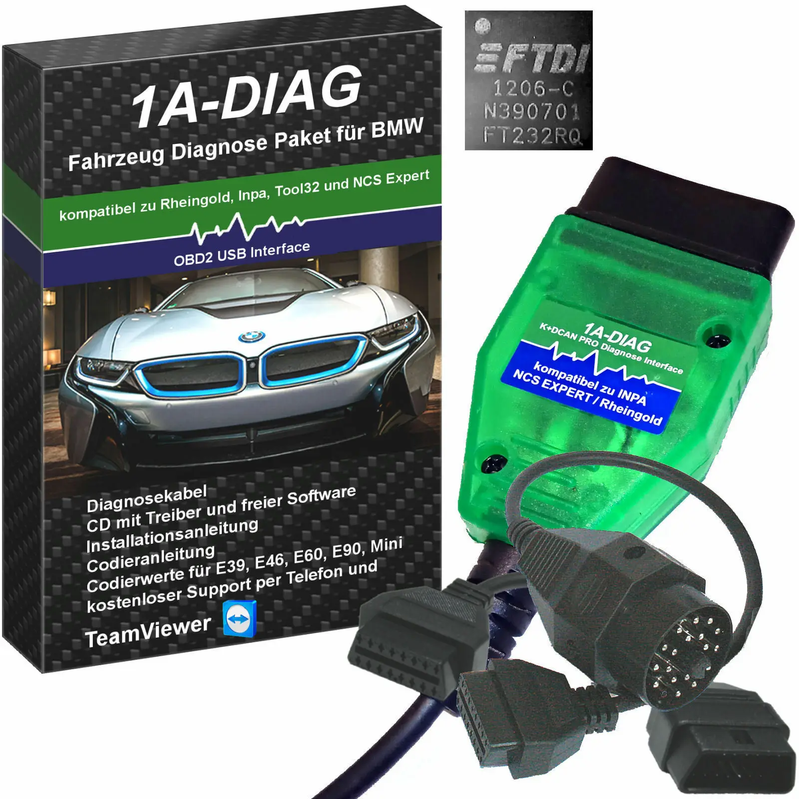 

Оригинальный диагностический набор K + DCAN PRO 1A-DIAG для BMW INPA Rheingold ISTA NCSEXPERT