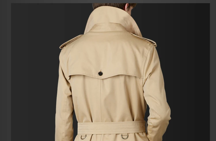 Мужская ветровка осеннее пальто мужские однобортные Длинные повседневные