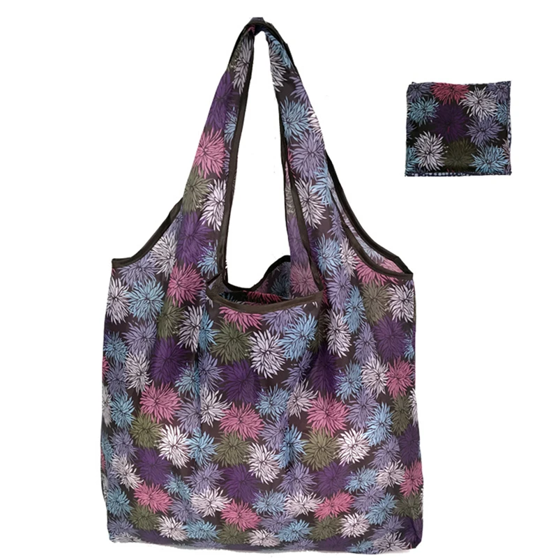 

Reusable Shopping Bags Women Foldable Tote Bag Portable Cloth Eco Grocery Bag Folding Large Capacity Fruit Vegetable Handbags