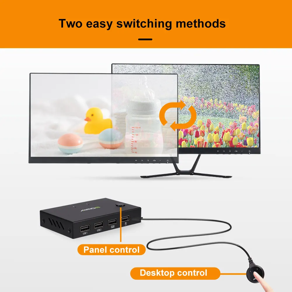 Переключатель KVM USB 4K разъем принтера для мыши и клавиатуры|KVM-переключатели| |
