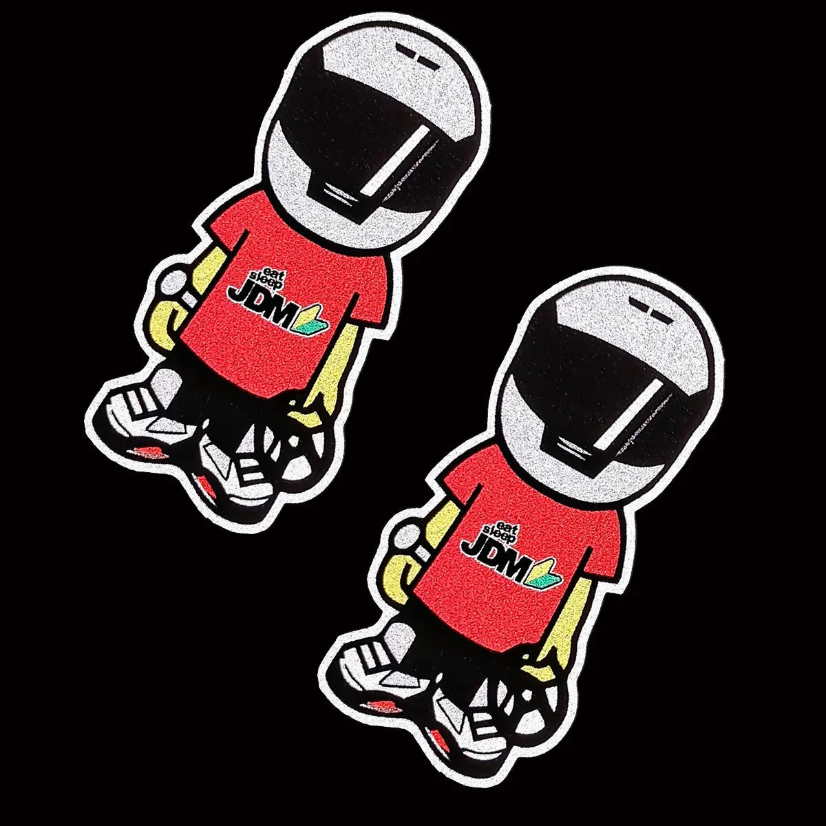 Светоотражающая мотоциклетная JDM наклейка на шлем Автомобильный Стайлинг