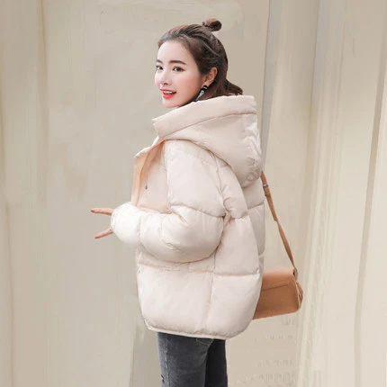 Off-white ZURICHOUSE Новая женская зимняя куртка модная свободная короткая теплая парка с капюшоном верхняя одежда женская пуховая стеганая куртка - Цвет: Off-white