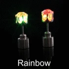 Комплект из 2 предметов, ночное блестящие шпильки серьги светодиодный вечерние музыкального фестиваля уникальный кроссовки для мальчиков и девочек светодиодный светильник Рождественский подарок на Хэллоуин вечерние квадратной формы