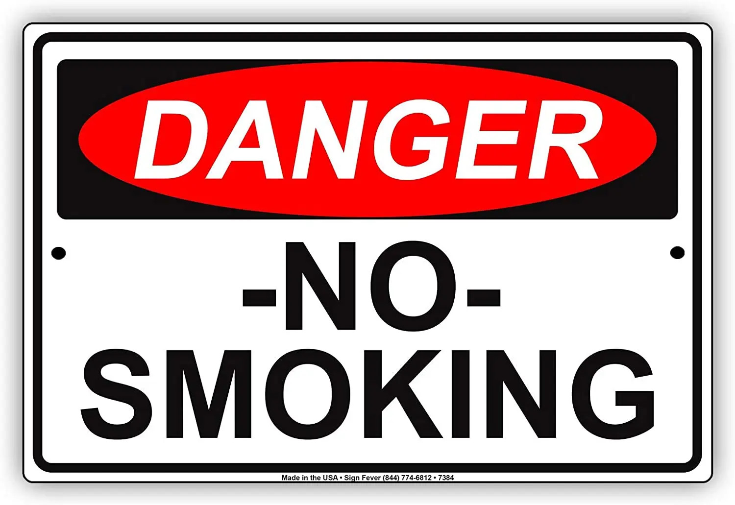 

Danger No Smoking Cigarette Buds Ash Beware Alert Warning Notice Aluminium Metal 8"X12" Sign Plate