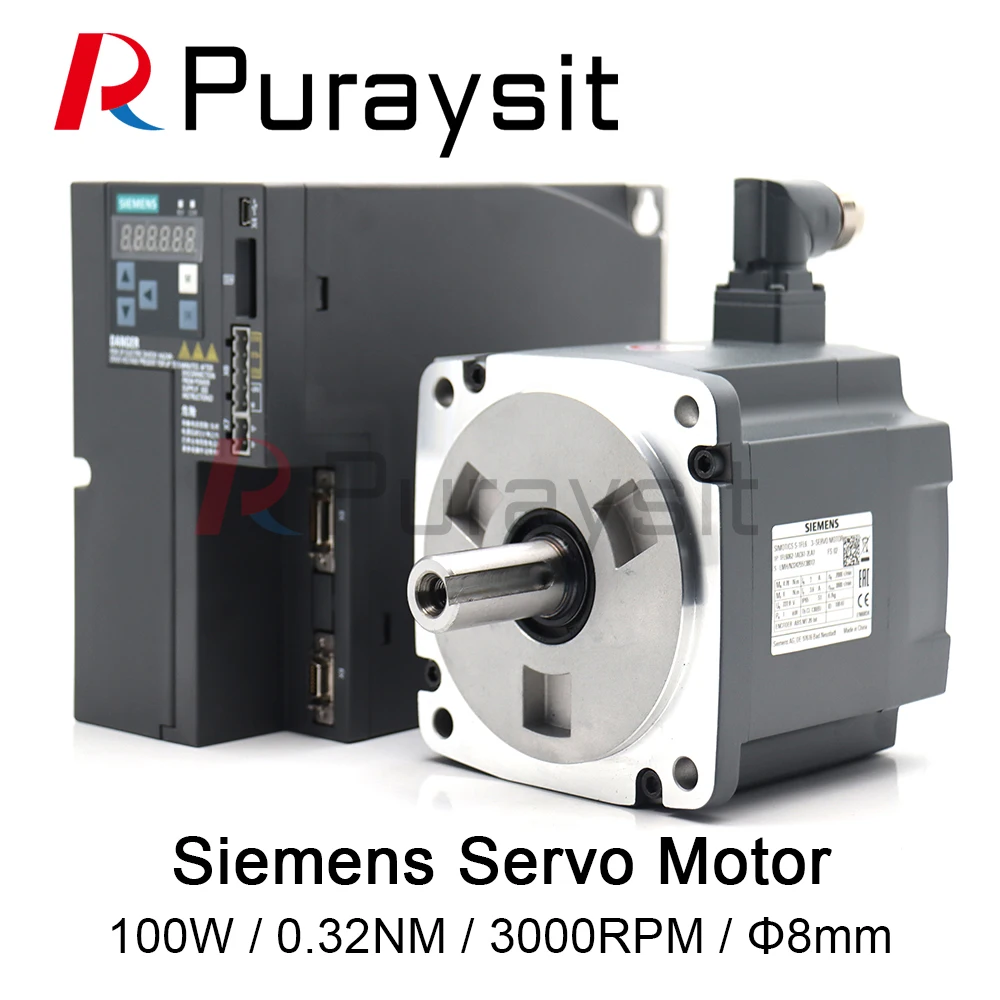 

Siemens V90 Low Inertia Motor 1FL6024-2AF21-1LA1+6SL3210-5FB10-1UF2 100W 0.32NM 3000RPM