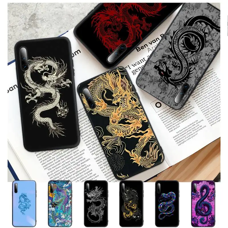 

Fashion Chinese Dragon Phone Case For Redmi Note 6 8 9 10 Pro 10 9s 8t 7 5A 5 4 4x Silicone Cover