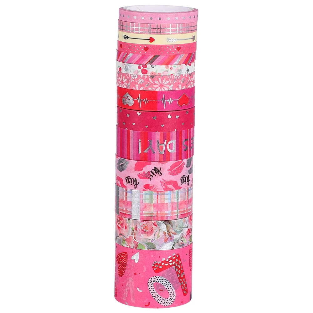 

14Rolls Love Washi Tape DIY Decorative Pattern Tape Adhesive Tape