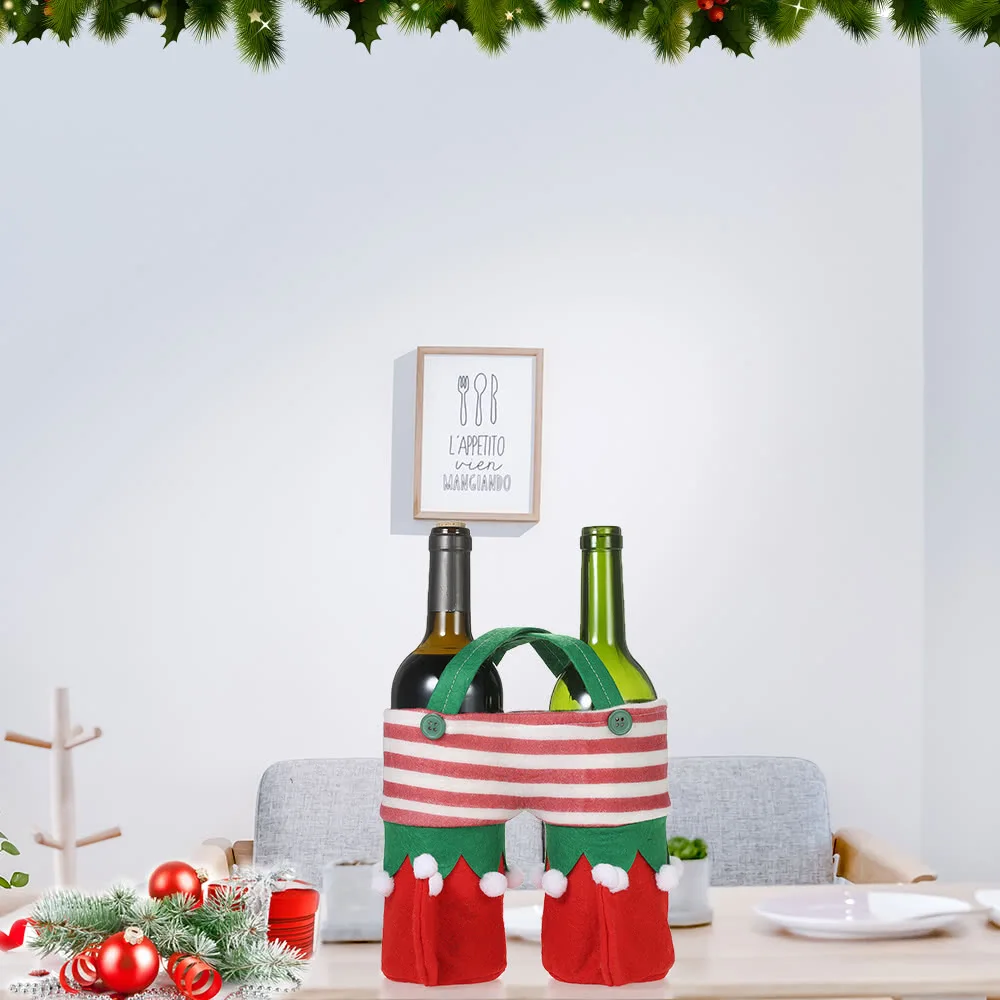 3 шт./компл. Рождественская винная бутылка для напитков держатели в форме конфеты