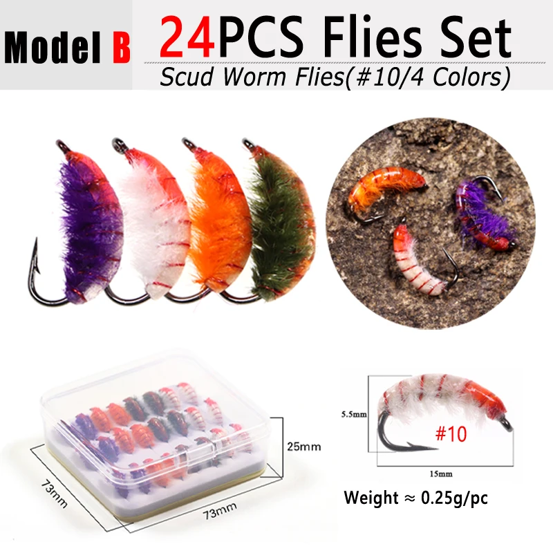 Bimoo 24 шт. эпоксидный зуммер для мух Нимфа медный Джон бэйдhead Nymph Скад Жук червь