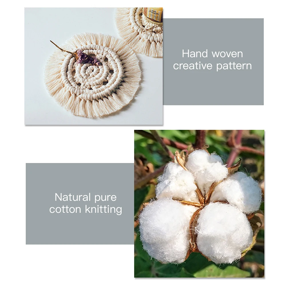 Новинка плетеный коврик для стола подставки ковер ручной работы макраме