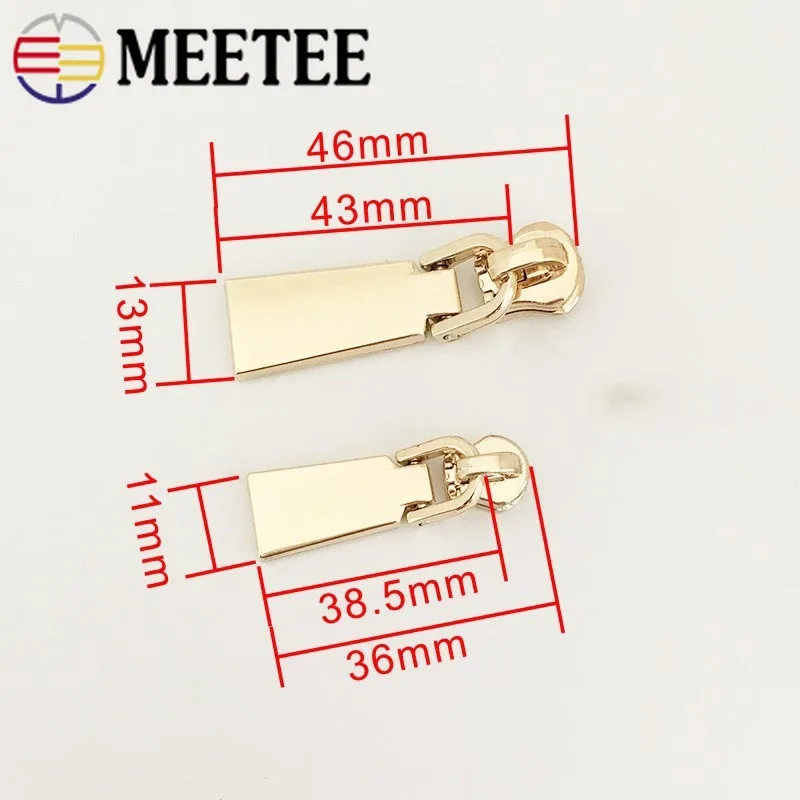 10 шт. Съемные Металлические слайдеры Meetee 3 #5 # для металлических молний пружинный
