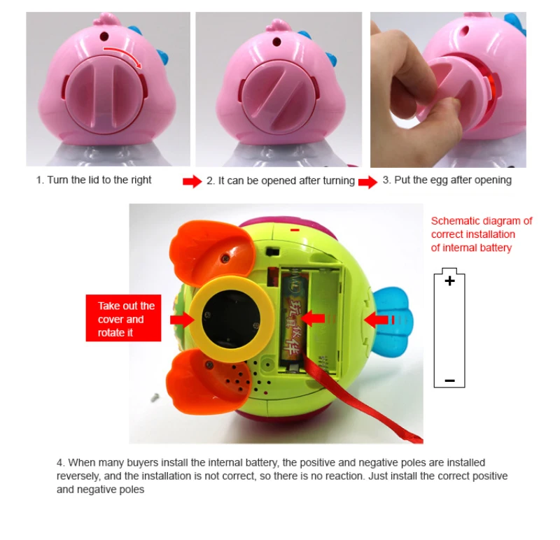 

Hen Simulation Electric Pet Toy Light Colorful Roller Cute Music Laying Eggs Children's Educational Egg Electric Toys
