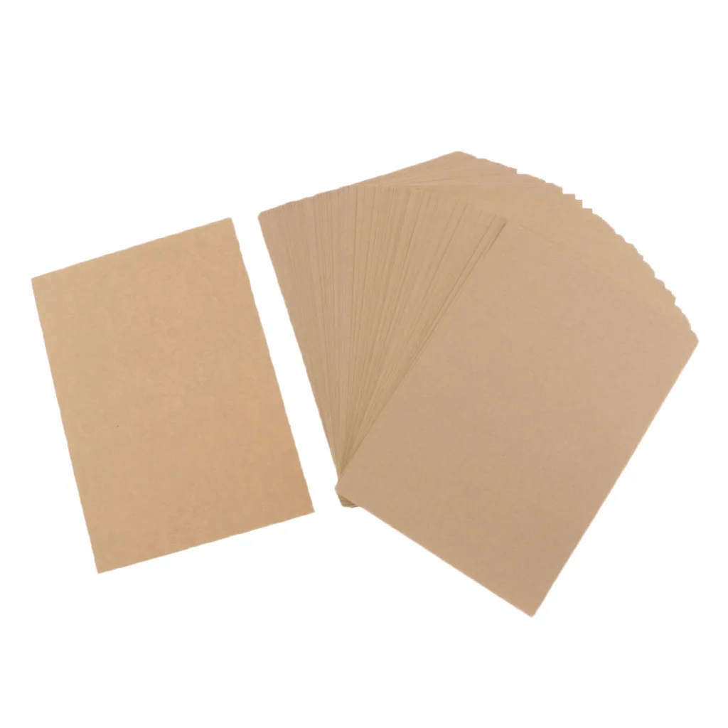 

50 / 100pcs Kraft Paper Presentation Folder A5 Durable Office Accessories