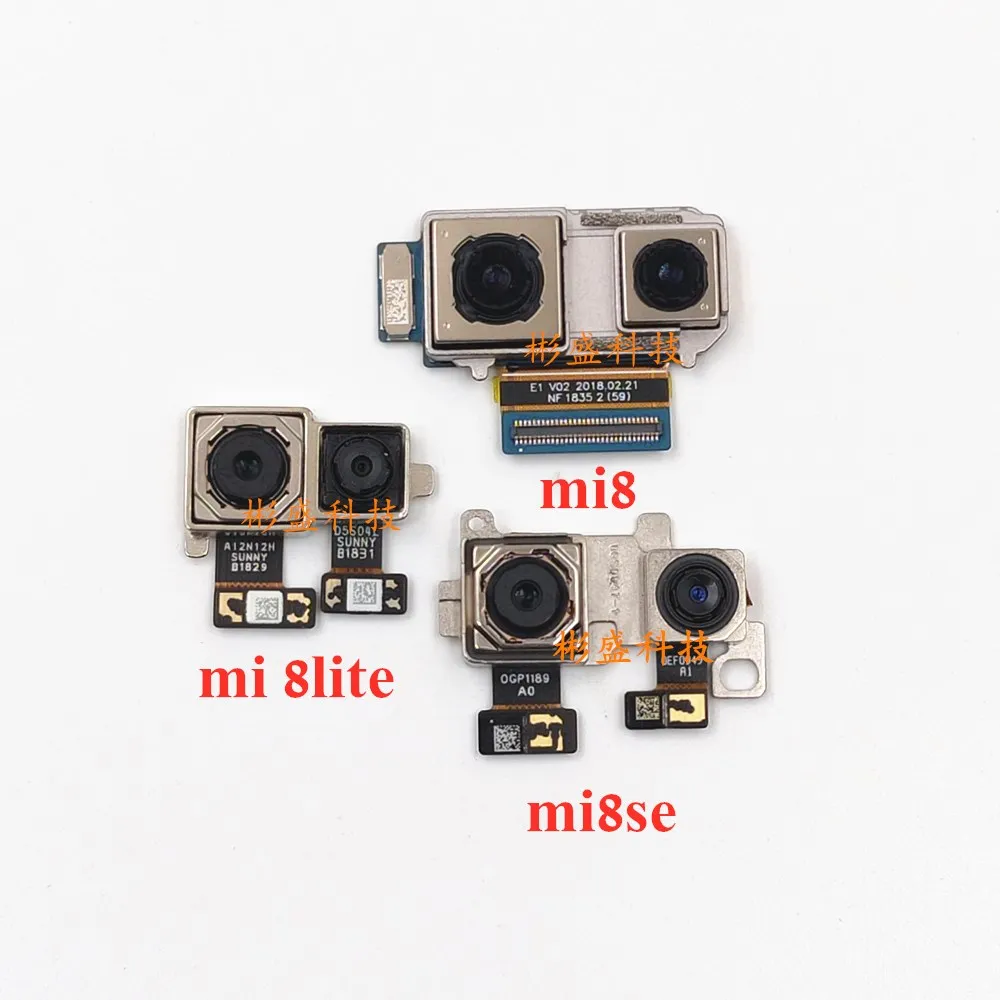 

100 Original Back Camera module For Xiaomi 8 MI8 M8 8SE 8lite Lite Rear Back Camera Flex cable Connector Replacement parts