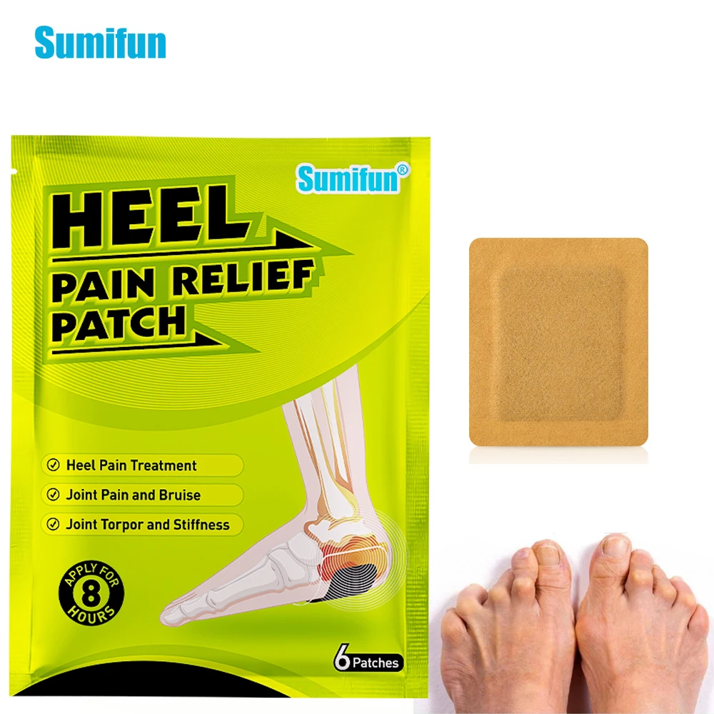 

6Pcs Foot Rheumatoid Arthritis Plaster Pain Relief Patch Treatment Heel Bone Achilles Tendonitis Patch Foot Care Herbal Patches