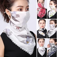 women floral print seamless outdoor cycling motorcycle face windproof mask bandana face shield warm bicyle magic scarf