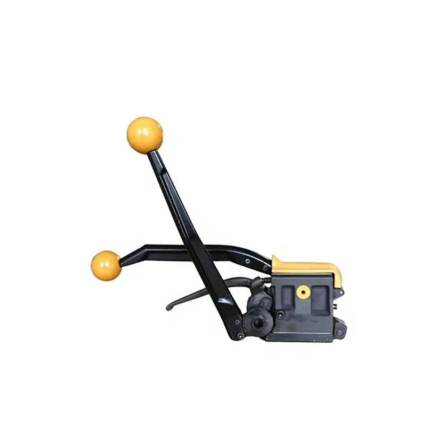 

High efficiency portable manual buckle free steel strapping machine all body components made strength alloy material