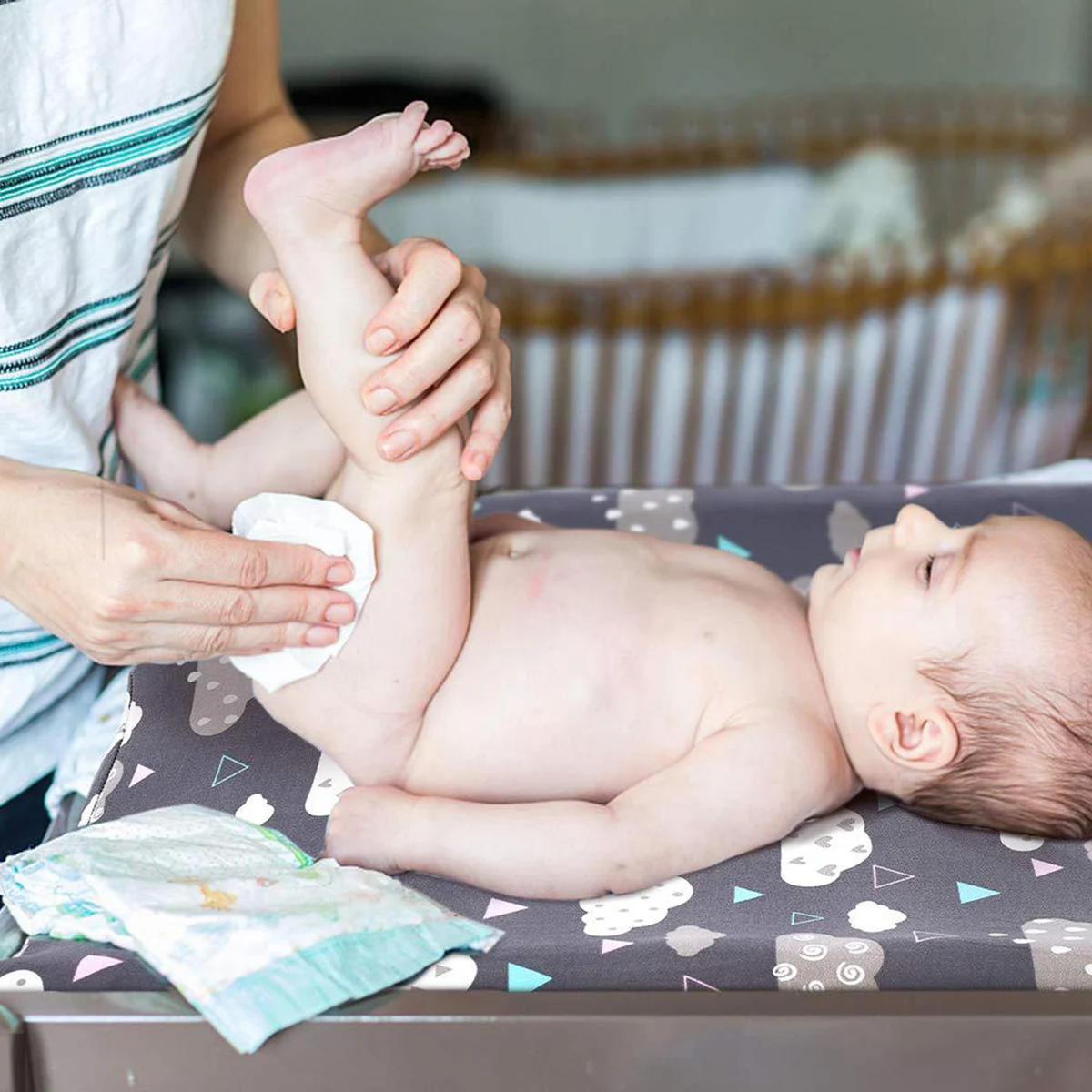 2 шт. чехол для пеленания растягивающаяся простыня смены стола маленьких