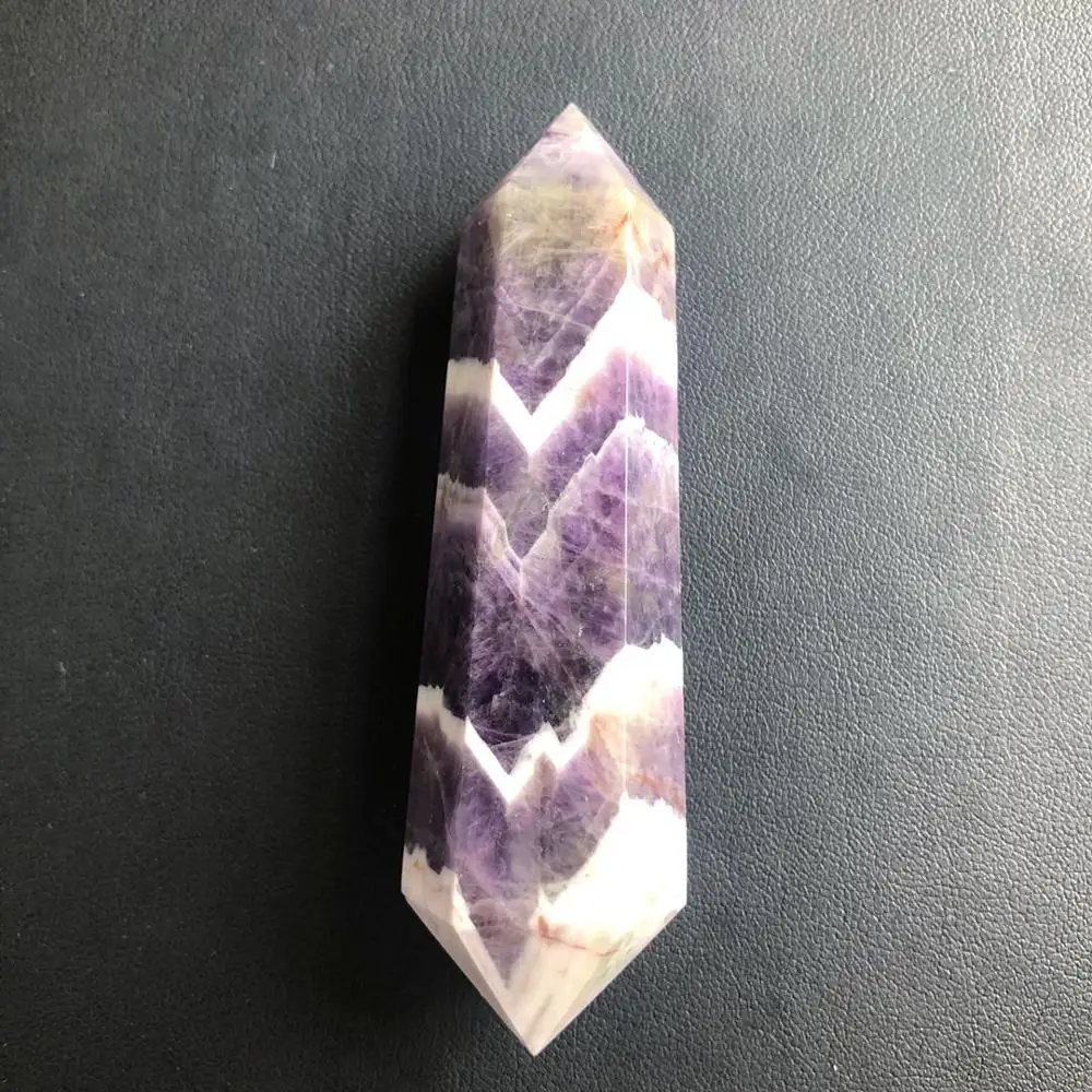 

beautiful Natural dream amethyst double wand point quartz crystal