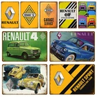 Металлический знак Renault, постер, винтажная фототабличка, металлическая ВИНТАЖНАЯ фотография, декор для стен, потертая шикарная пластина