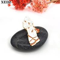 xedz angel hand enamel brooch ribbon white metal hand absolute friendship badge lapel backpack punk pin jewelry for friends new