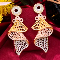 kellybola 2022 new trendy brand fashion irregular geometry zirconia earrings for women party indian jewelry d485a
