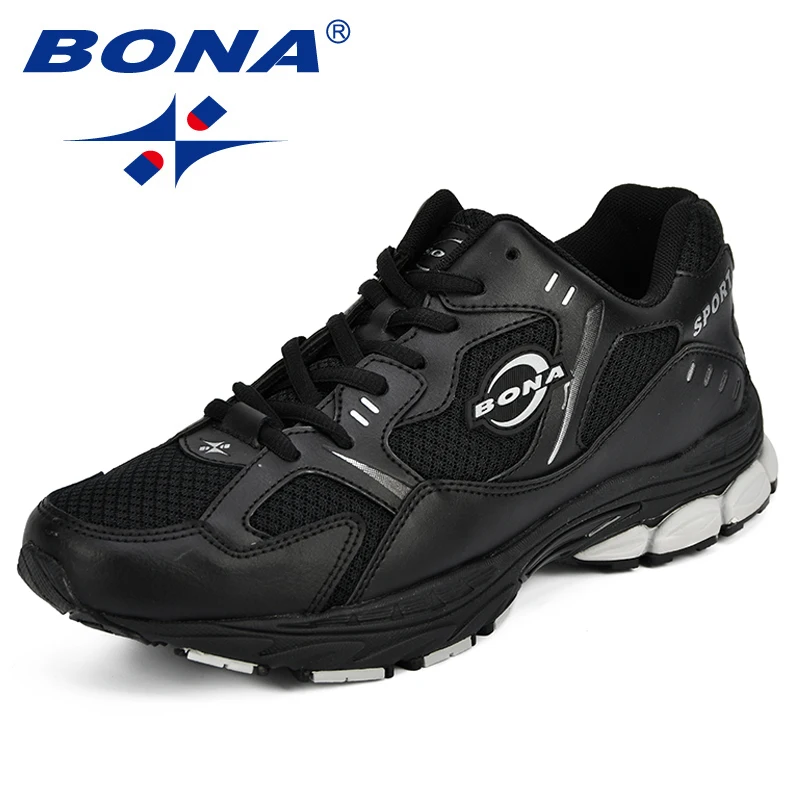 BONA Brand Sneakers Mesh Breathable Men Running Shoes Classical Fashion Outdoor Sport Shoes Male Low Tops Jogging Shoes