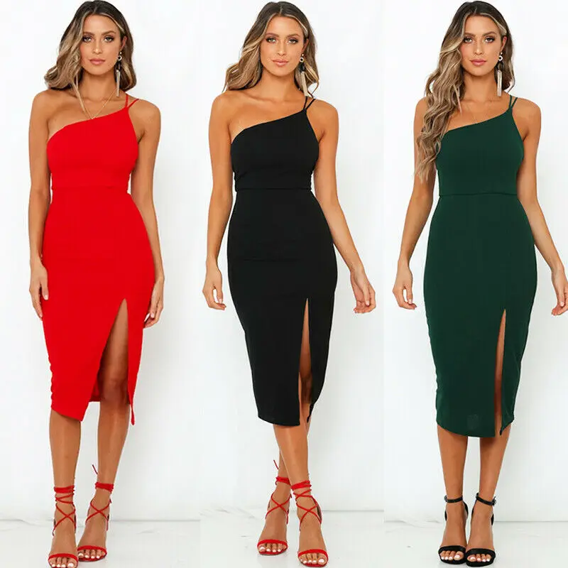 Женское платье с разрезом без рукавов вечерние пляжные платья карандаш на тонких