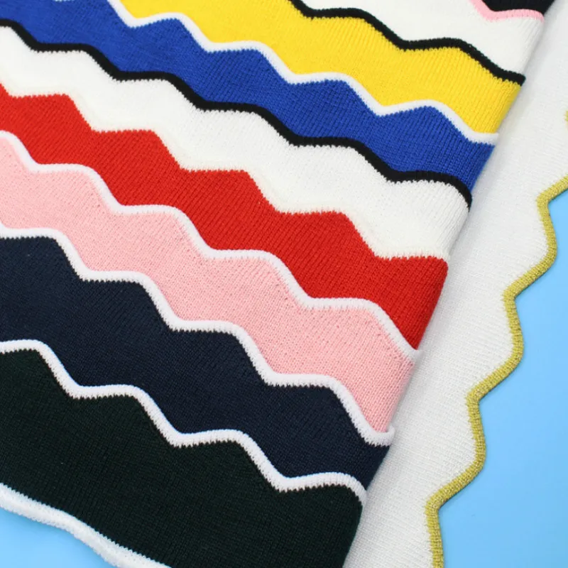 Волнистое кружево в рубчик 1x1 ткань для творчества аксессуары воротника манжет