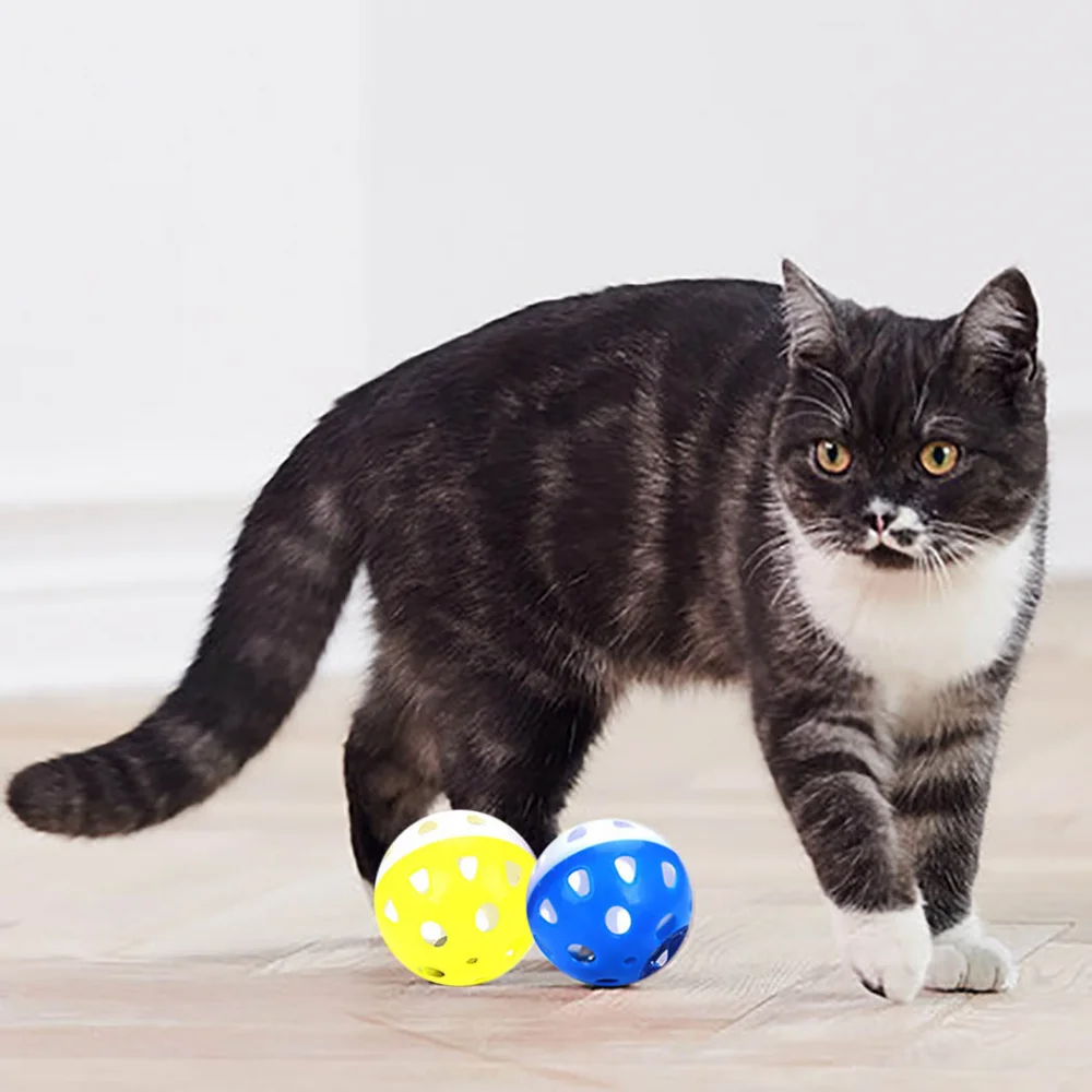 

Pet Cat Toy Hollow Rolling Bell Ball Cat Catching Ball Pet Supplies Pet Cat Toy Squeak Toys For Supplies Pet Sound Toy Home Use