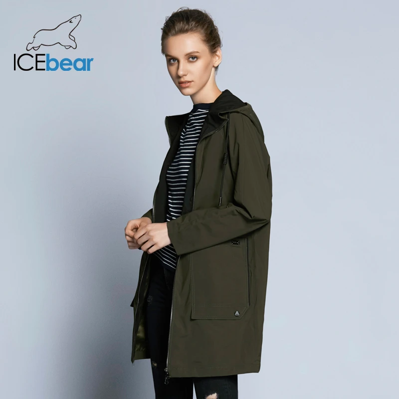 ICEbear Новинка Женский Плащ Женская мода с длинными рукавами дизайнерские женские пальто осеннее Брендовое повседневное пальто GWF18006D