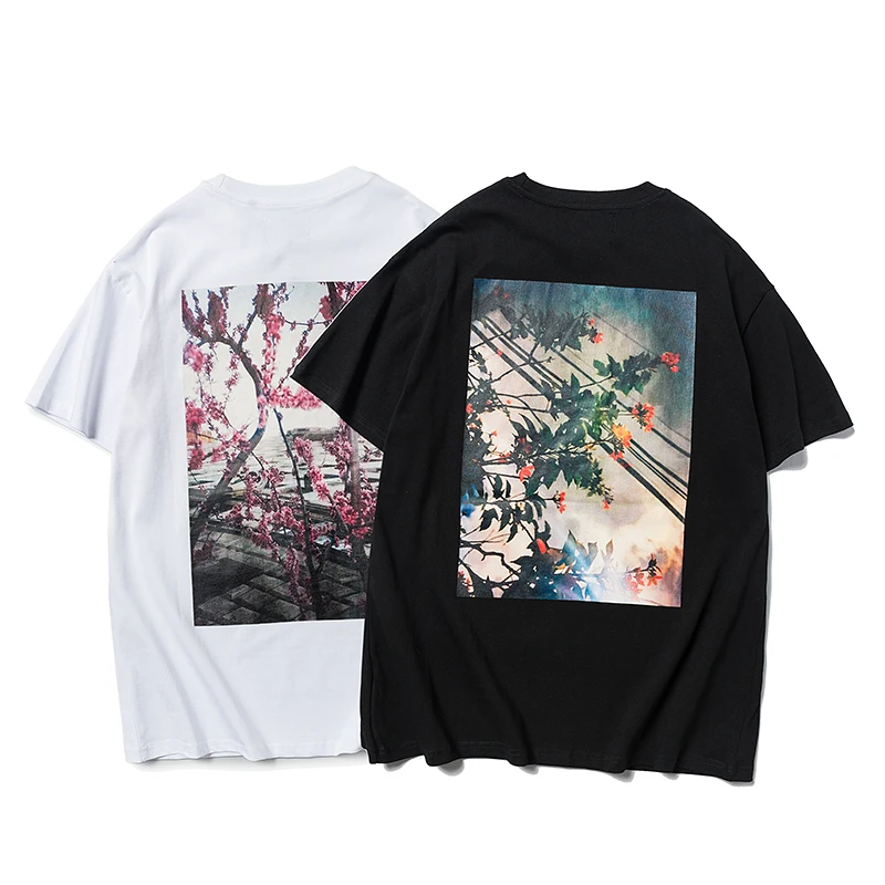 

FEAR OF GOD ESSENTIALS Double-line Floral Short-sleeved Loose High Street FOG Round Neck Pullover Short-sleeved T-shirt TEE