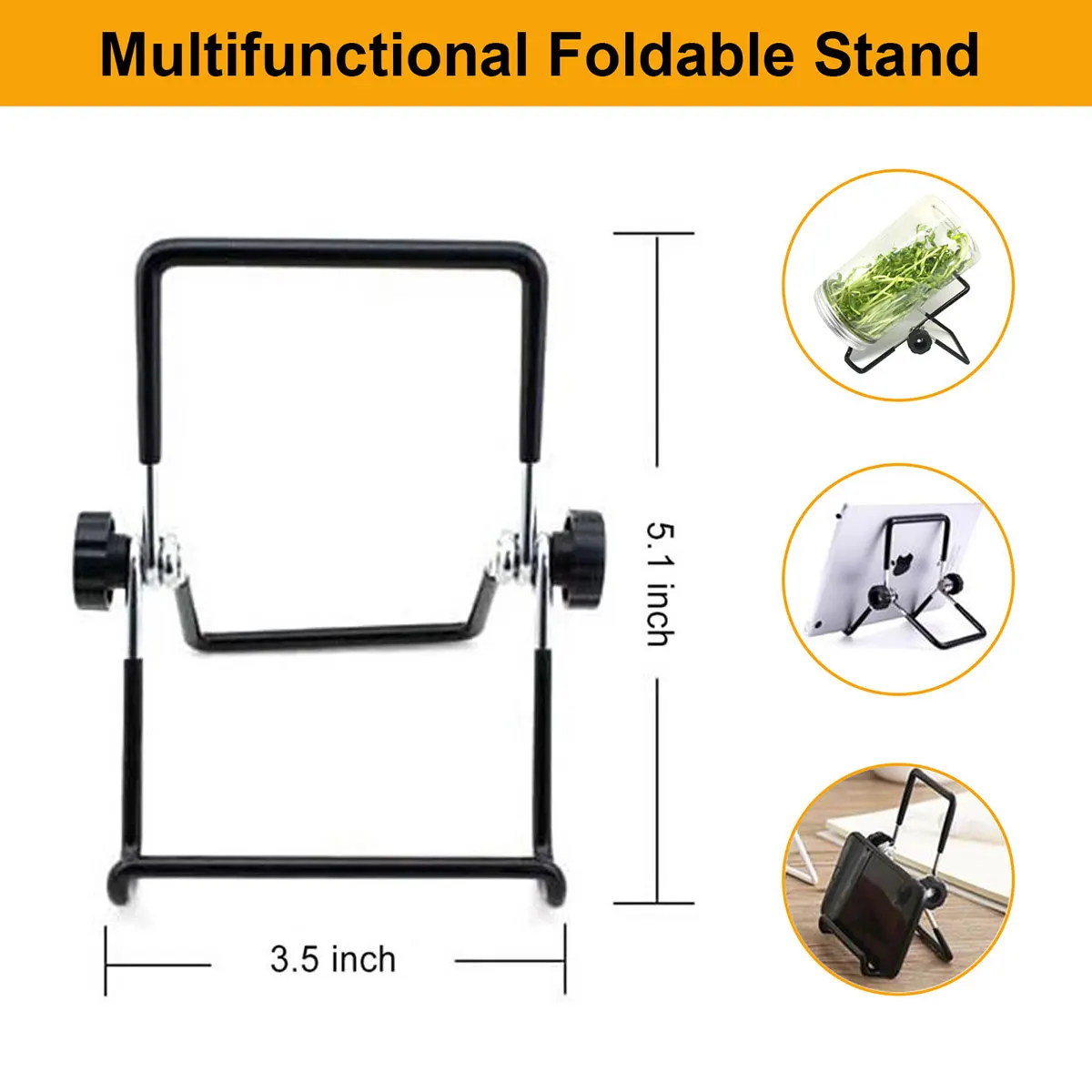 Складная противоскользящая подставка держатель для телефона из нержавеющей