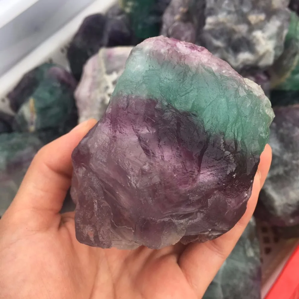 

1pcs Big size Natural raw rainbow fluorite rough stone natural quartz crystals mineral energy stone for healing