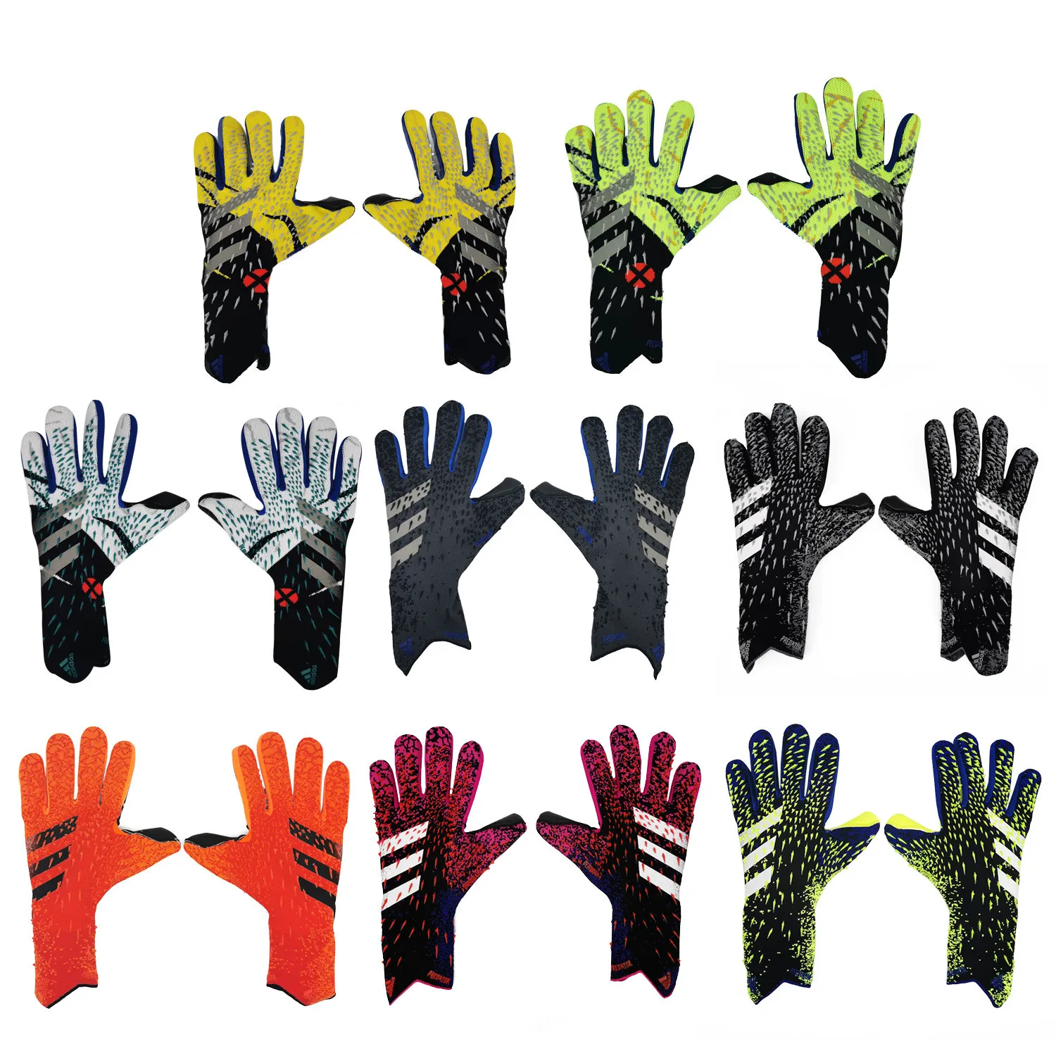 

New Latex Football Goalkeeper Gloves Thickened Football Professional Protection Adults Goalkeeper Soccer Sports Goalie Gloves
