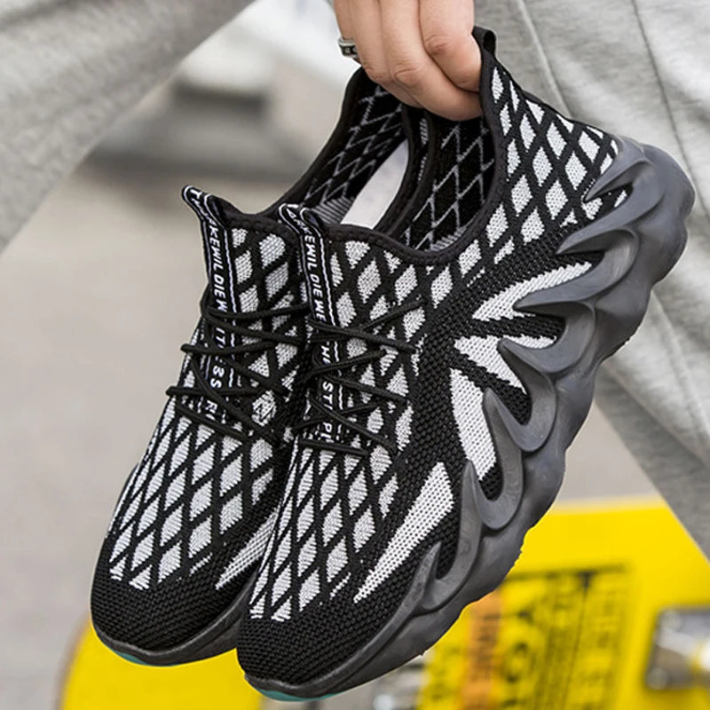 

Men's fashion flying woven jacquard coconut shoes, octopus sports men's shoes, outdoor leisure sports running shoes