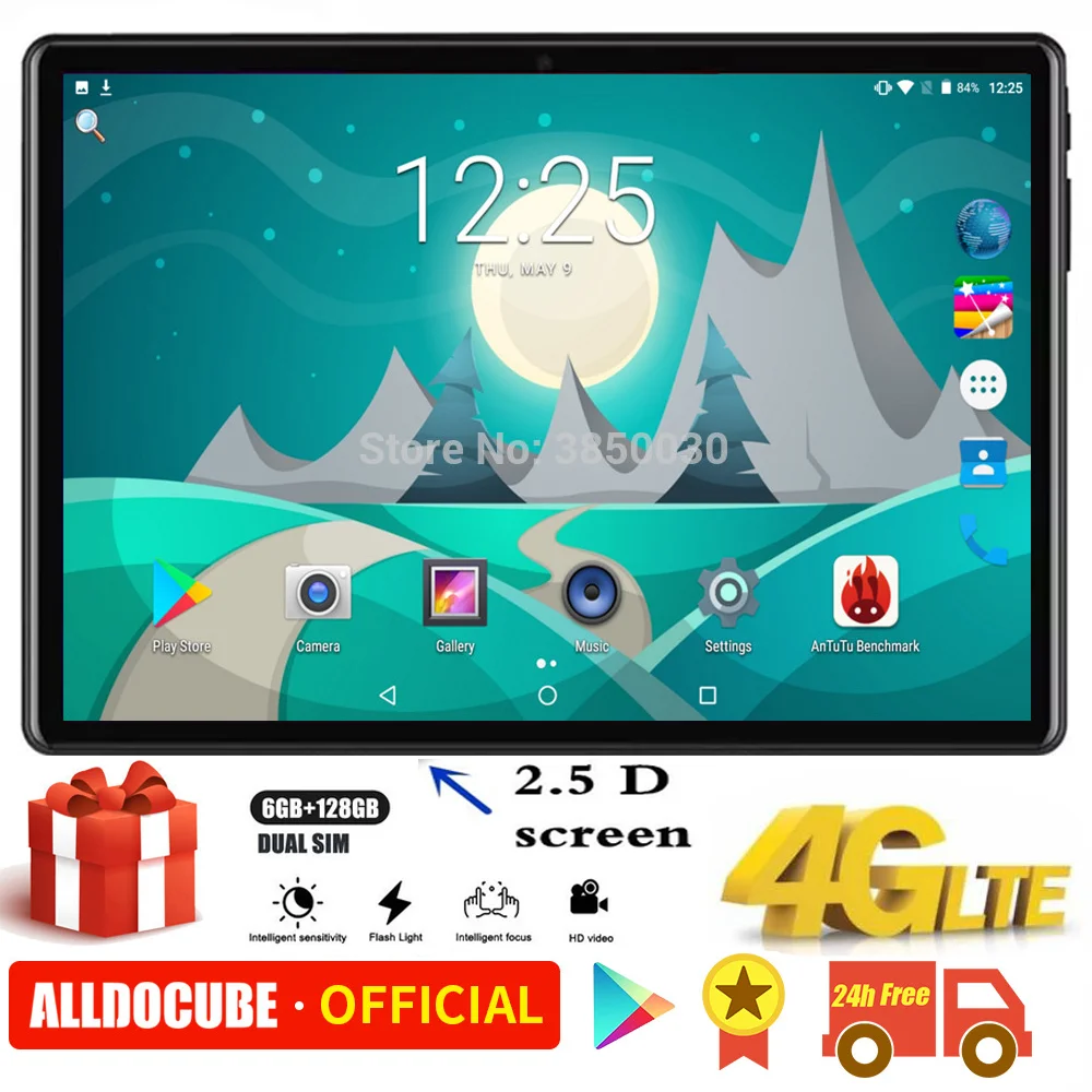

New 2.5D 10.1 Inch Tablet PC Android 9.0 O RAM 6GB ROM 128GB 4g LET Smart Phone Android WiFi GPS Tablets 10 Kids Gift