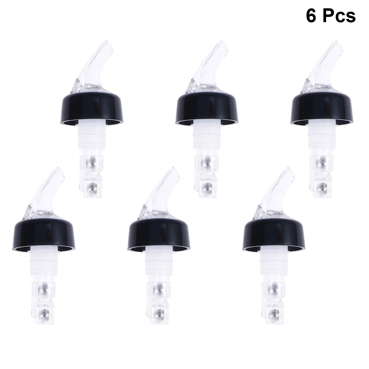 6pcs 30ml Measured Bottle Pourer Pourer Dispenser for Bar Party Restaurant (Transparent)