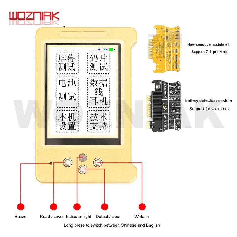 WL V6 ЖК-экран цветной программатор для iPhone 11 XR XSMAX XS 8P 8 7P наушники/сенсорный/аккумулятор ремонт хороший как Qianli iCopy - Цвет: v11 SET